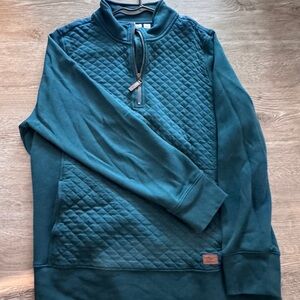 L.L. Bean Quilted Quarter Zip Sweatshirt